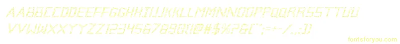 フォントBrokencyborgital – 黄色のフォント