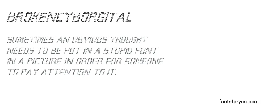 Brokencyborgital Font