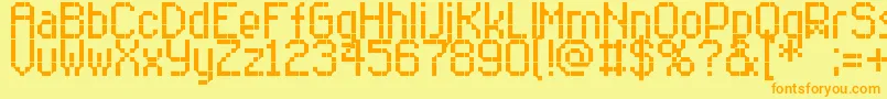 ROfficeL8 Font – Orange Fonts on Yellow Background