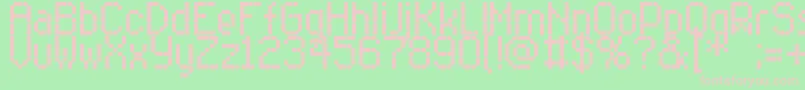 ROfficeL8 Font – Pink Fonts on Green Background