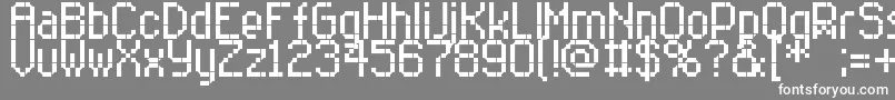 ROfficeL8 Font – White Fonts on Gray Background