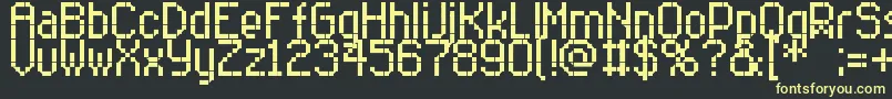 ROfficeL8 Font – Yellow Fonts on Black Background