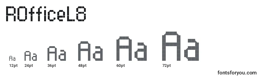 ROfficeL8 Font Sizes