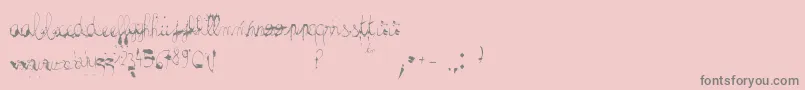 French-Schriftart – Graue Schriften auf rosa Hintergrund