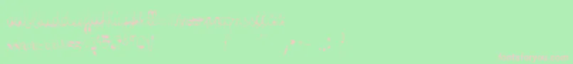 French Font – Pink Fonts on Green Background