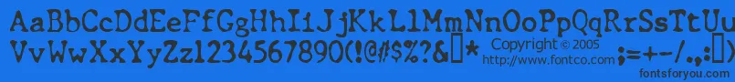 Chunt Font – Black Fonts on Blue Background