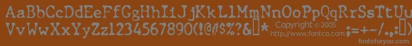 Chunt Font – Gray Fonts on Brown Background