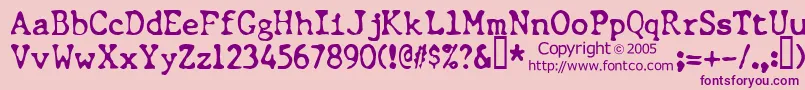 Chunt Font – Purple Fonts on Pink Background