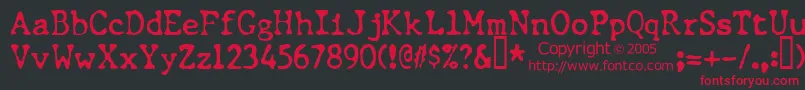 Chunt Font – Red Fonts on Black Background