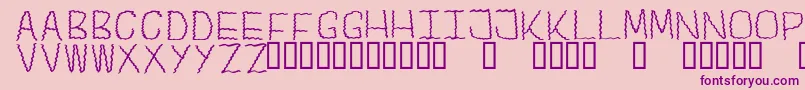 Weitere Informationen zur Centipede-Schriftart Centipede-Schriftart – Violette Schriften auf rosa Hintergrund