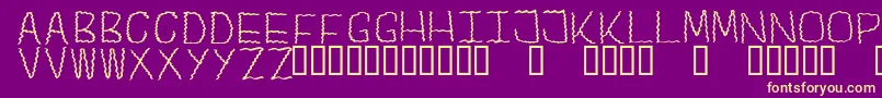 Centipede Font – Yellow Fonts on Purple Background