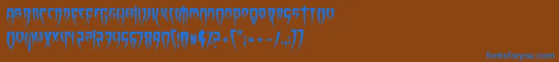 BeastOfRage Font – Blue Fonts on Brown Background