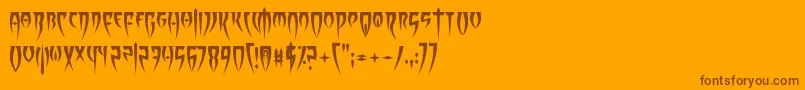 BeastOfRage-Schriftart – Braune Schriften auf orangefarbenem Hintergrund