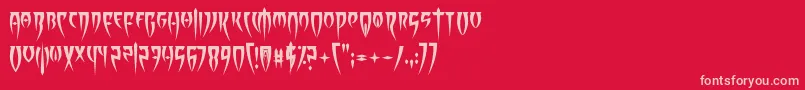 BeastOfRage Font – Pink Fonts on Red Background