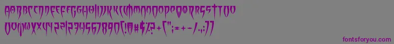 BeastOfRage Font – Purple Fonts on Gray Background