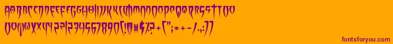 BeastOfRage Font – Purple Fonts on Orange Background