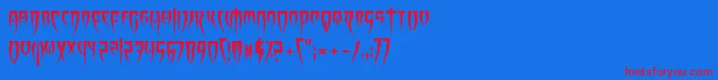 BeastOfRage Font – Red Fonts on Blue Background