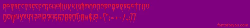 BeastOfRage Font – Red Fonts on Purple Background