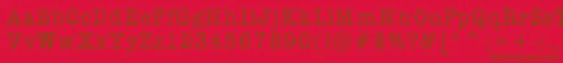 フォントAflfont – 赤い背景に茶色の文字