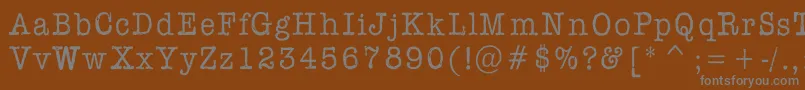 フォントAflfont – 茶色の背景に灰色の文字