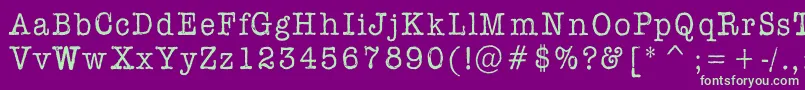 Aflfont Font – Green Fonts on Purple Background