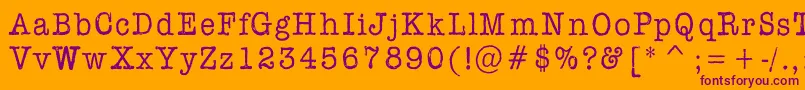 Aflfont Font – Purple Fonts on Orange Background