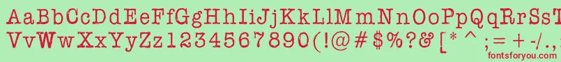 Aflfont Font – Red Fonts on Green Background