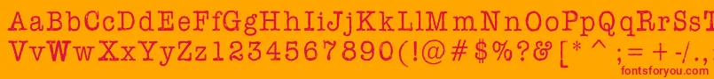 フォントAflfont – オレンジの背景に赤い文字
