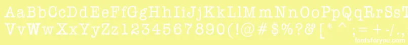 Aflfont Font – White Fonts on Yellow Background