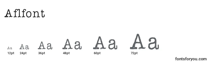 Размеры шрифта Aflfont