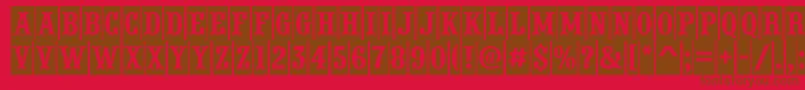 APresentumcmnr Font – Brown Fonts on Red Background