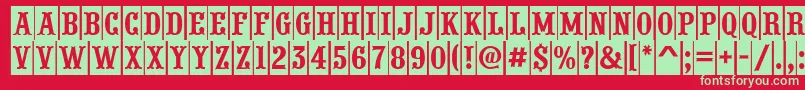 APresentumcmnr Font – Green Fonts on Red Background