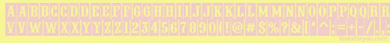 APresentumcmnr Font – Pink Fonts on Yellow Background