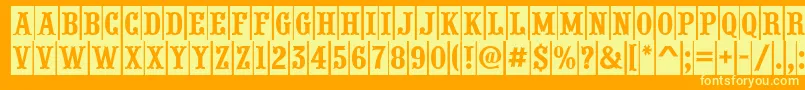 APresentumcmnr Font – Yellow Fonts on Orange Background