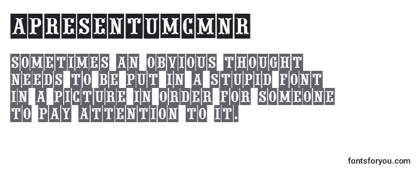 Review of the APresentumcmnr Font