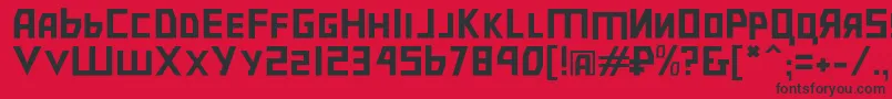 Bolsheviksl Font – Black Fonts on Red Background