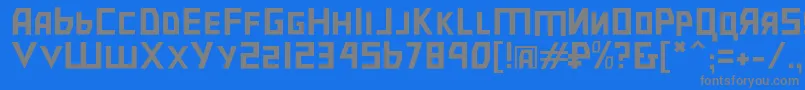 Bolsheviksl Font – Gray Fonts on Blue Background