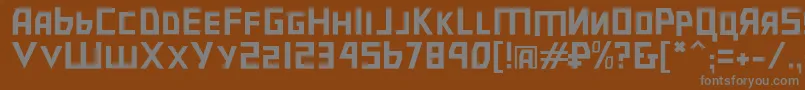 Bolsheviksl Font – Gray Fonts on Brown Background