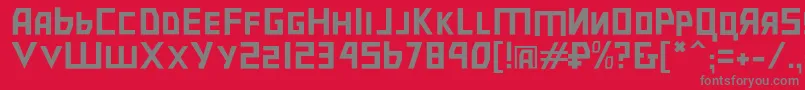 Bolsheviksl Font – Gray Fonts on Red Background