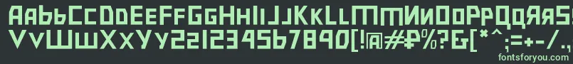 Bolsheviksl Font – Green Fonts on Black Background