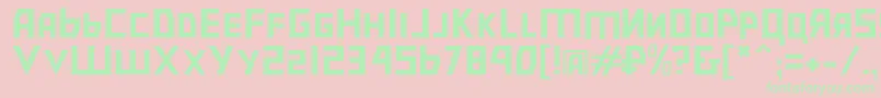Bolsheviksl Font – Green Fonts on Pink Background