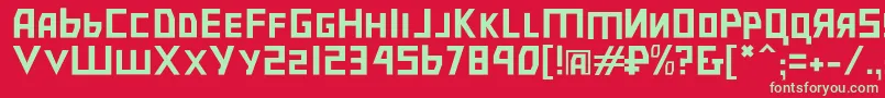 Bolsheviksl Font – Green Fonts on Red Background