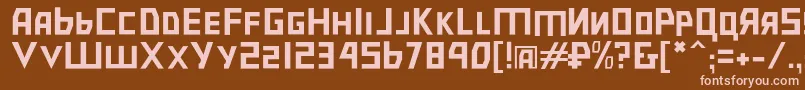 Bolsheviksl Font – Pink Fonts on Brown Background