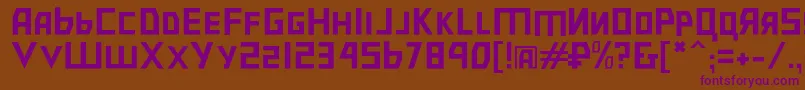 Bolsheviksl Font – Purple Fonts on Brown Background