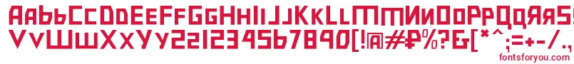 Bolsheviksl Font – Red Fonts on White Background