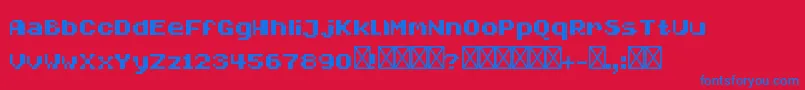 MasaakiRegular Font – Blue Fonts on Red Background
