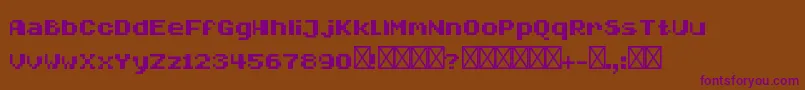 MasaakiRegular Font – Purple Fonts on Brown Background