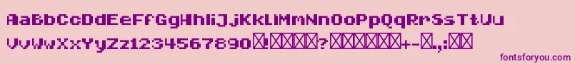 fuente MasaakiRegular – Fuentes Moradas Sobre Fondo Rosa