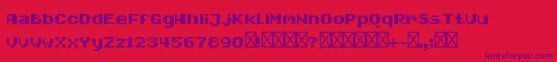 fuente MasaakiRegular – Fuentes Moradas Sobre Fondo Rojo