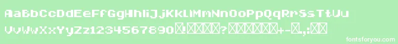 MasaakiRegular Font – White Fonts on Green Background